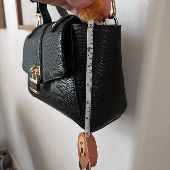 Anne Klein Black and Gold Crossbody Bag with Elegant Hardware - Picture 6 of 7